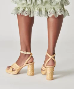 Asala Heels Lt Natural Raffia