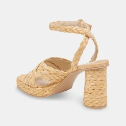 Asala Heels Lt Natural Raffia