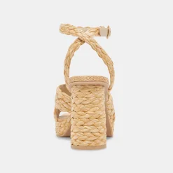 Asala Heels Lt Natural Raffia