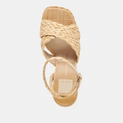 Asala Heels Lt Natural Raffia