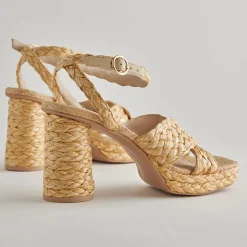 Asala Heels Lt Natural Raffia