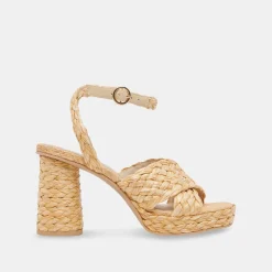Asala Heels Lt Natural Raffia