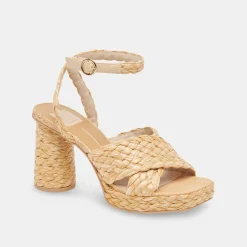 Asala Heels Lt Natural Raffia