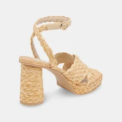 Asala Heels Lt Natural Raffia