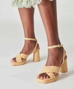 Asala Heels Lt Natural Raffia