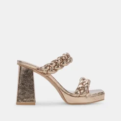 Ashby Heels Dark Gold Crackled Stella