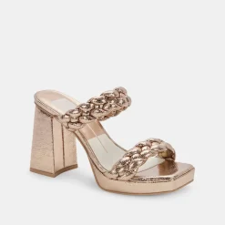 Ashby Heels Dark Gold Crackled Stella