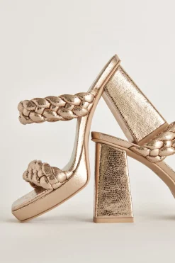 Ashby Heels Dark Gold Crackled Stella