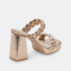 Ashby Heels Dark Gold Crackled Stella