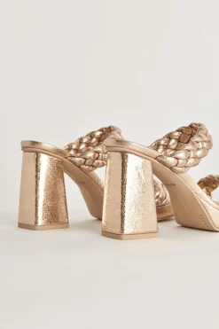 Ashby Heels Dark Gold Crackled Stella