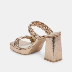 Ashby Heels Dark Gold Crackled Stella