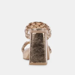 Ashby Heels Dark Gold Crackled Stella