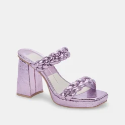 Ashby Heels Lilac Crackled Stella