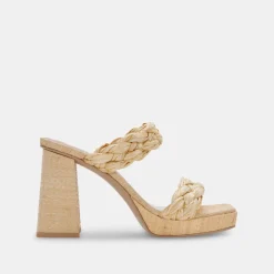 Ashby Heels Lt Natural Raffia