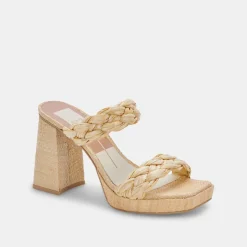 Ashby Heels Lt Natural Raffia