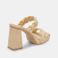 Ashby Heels Lt Natural Raffia
