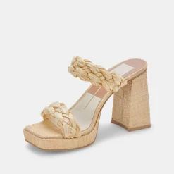 Ashby Heels Lt Natural Raffia