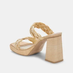 Ashby Heels Lt Natural Raffia
