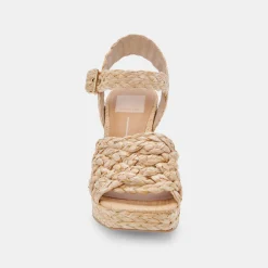 Asher Heels Lt Natural Raffia