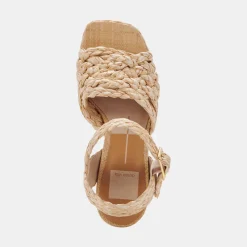 Asher Heels Lt Natural Raffia