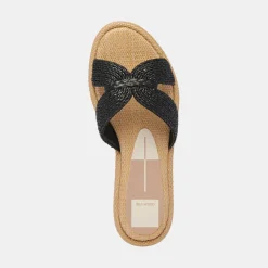 Atomic Sandals Black Raffia