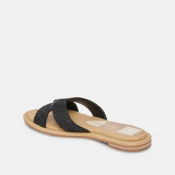 Atomic Sandals Black Raffia