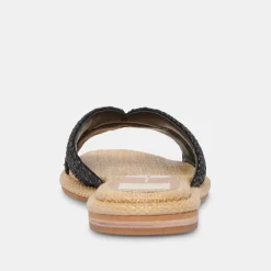 Atomic Sandals Black Raffia