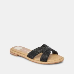 Atomic Sandals Black Raffia