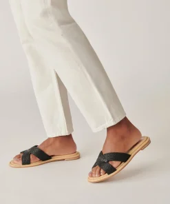 Atomic Sandals Black Raffia