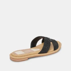 Atomic Sandals Black Raffia
