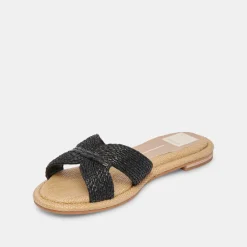 Atomic Sandals Black Raffia