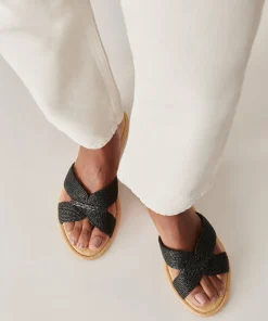 Atomic Sandals Black Raffia