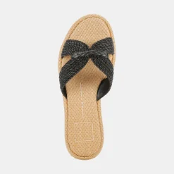 Atomic Sandals Black Raffia