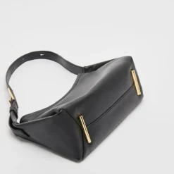 Audri Shoulder Bag Black Leather