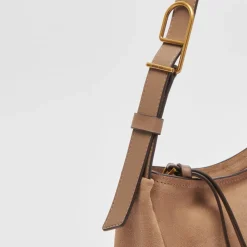 Audri Shoulder Bag Chanterelle Suede