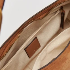Audri Shoulder Bag Rusty Oak Suede