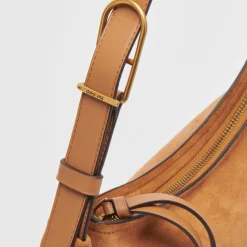 Audri Shoulder Bag Rusty Oak Suede