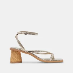 Banita Sandals Light Gold Crackled Stella