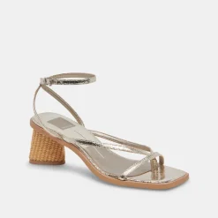 Banita Sandals Light Gold Crackled Stella