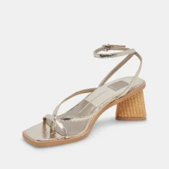 Banita Sandals Light Gold Crackled Stella