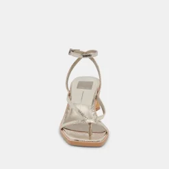 Banita Sandals Light Gold Crackled Stella