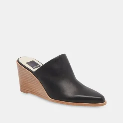 Beema Mules Black Leather