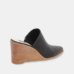 Beema Mules Black Leather