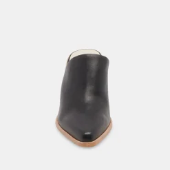 Beema Mules Black Leather