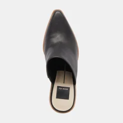 Beema Mules Black Leather