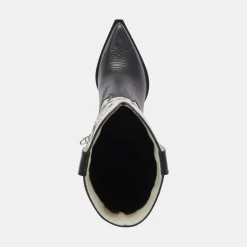 Blanch Boots Black White Leather