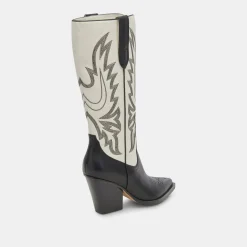 Blanch Boots Black White Leather