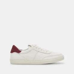 Boden Sneakers White Maroon Leather