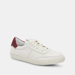 Boden Sneakers White Maroon Leather
