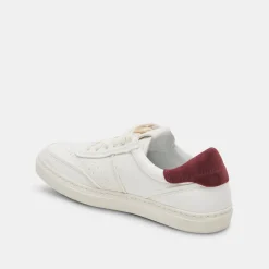 Boden Sneakers White Maroon Leather